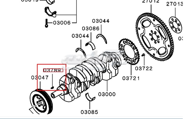 Llave para cigueñal 1130A024 MITSUBISHI