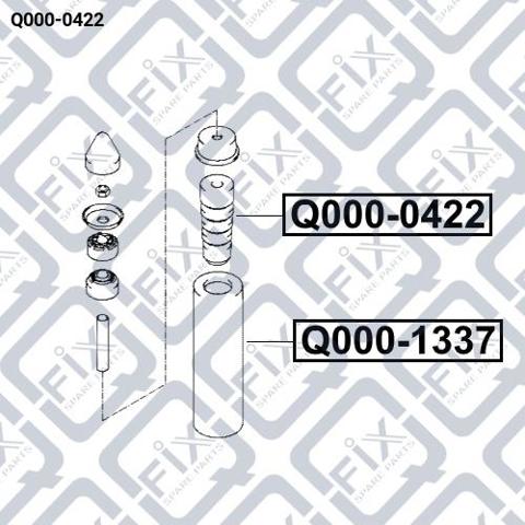 Отбойник амортизатора заднего Q0000422 Q-fix