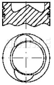 Поршня на 1 циліндр, STD 2220100 MAHLE