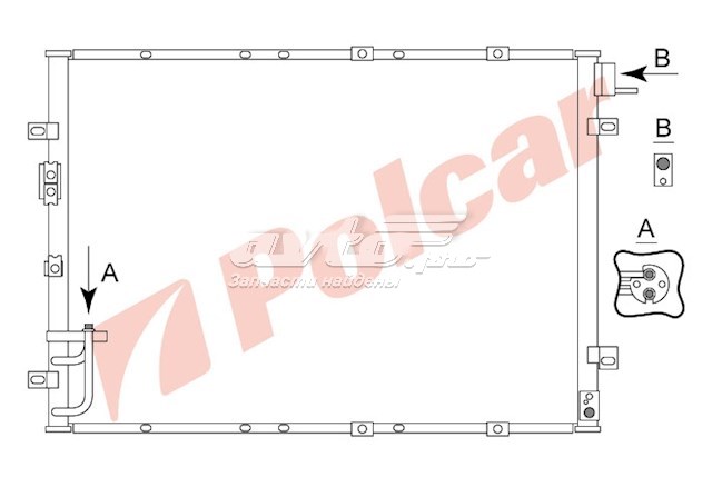 Радиатор кондиционера POLCAR 4175K8C1