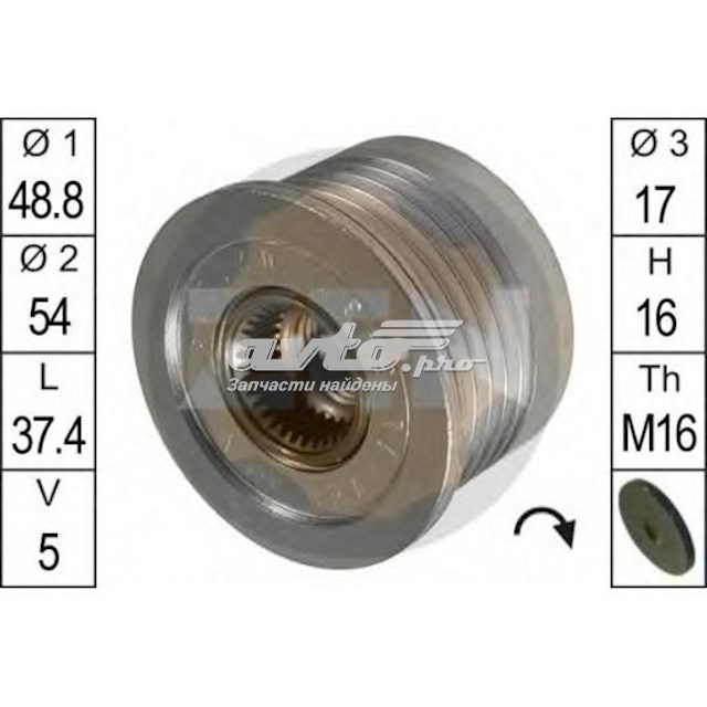 Инерционный шкив ZEN ZN5432 цена, от 22.53 USD