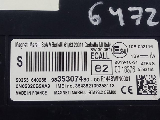 Блок управление Bluetooth Peugeot/Citroen 9835307480 цена, от 36.66 USD