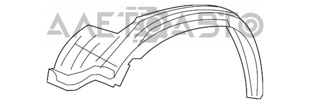 Подкрылок крыла переднего правый задний TO1249145 Various