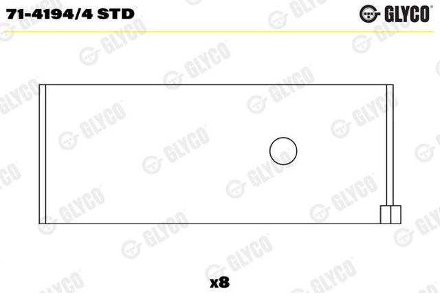 Вкладиші шатунові 7141944STD GLYCO