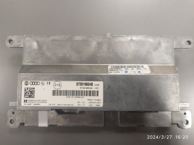 Pantalla Multifuncion 8T0919604B VAG