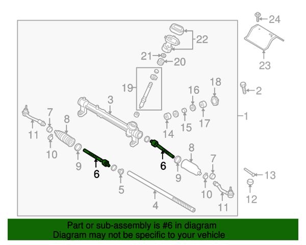 Тяга рулевая поперечная Hyundai/Kia 57724D3100