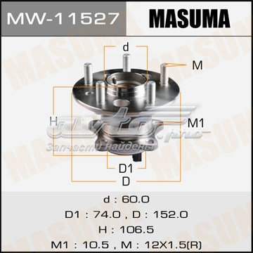 Ступица задняя правая Masuma MW11527
