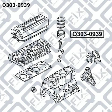 Купить Q3030939 Q-fix Сальник коленвала задний