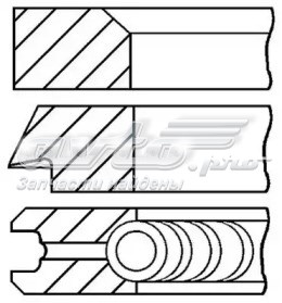Кільця поршневі на 1 циліндр, STD. 0828770000 GOETZE
