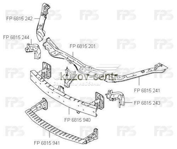 5826080J01 Suzuki suporte esquerdo do radiador (painel de montagem de fixação das luzes)