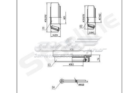 Подшипник ступицы передней/задней Starline SLO00944