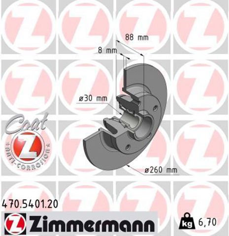 Тормозные диски 470540120 Zimmermann