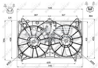 Motor de ventilador, Refrigeración, derecho 47581 NRF