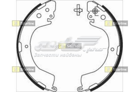 BC07620 Starline Барабанные тормозные колодки