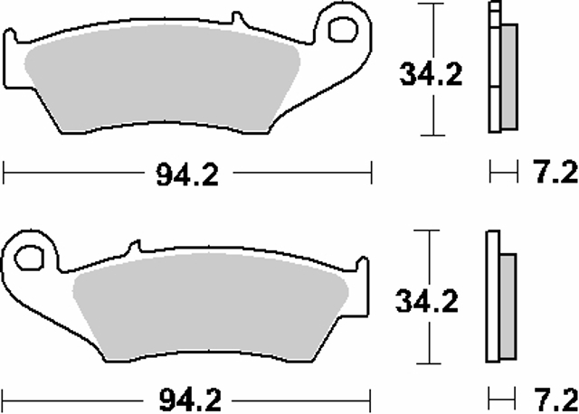 694CS SBS sapatas do freio dianteiras de disco