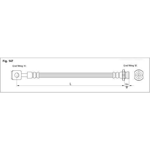 Шланг тормозной передний K&K FT0602 цена, от 7.69 USD