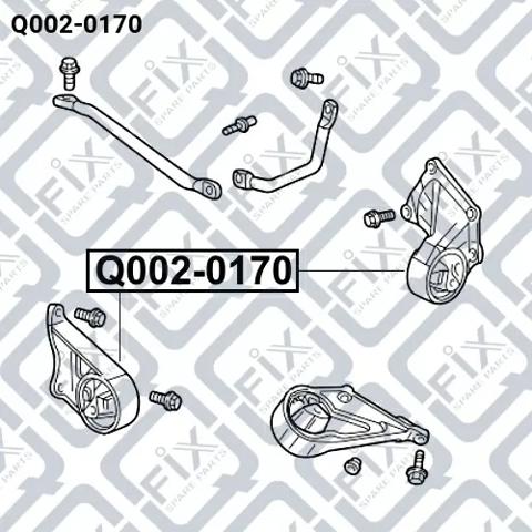 Гидроопора двигателя левая Q-fix Q0020170 цена, от 33.08 USD