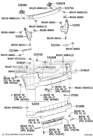 Soporte Amplificador Para Parachoques Trasero 5201578010 TOYOTA