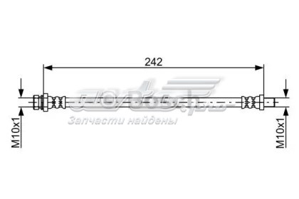 Гнучка гальмівна трубка задня 1987481895 BOSCH