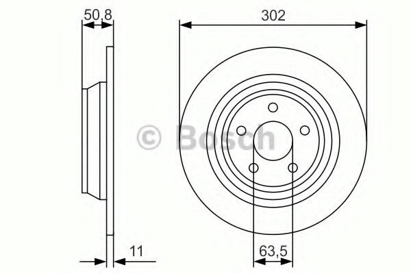 Диск гальмівний задній 0986479D37 BOSCH