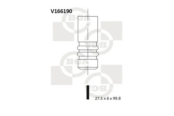 V166190 BGA клапан впускной