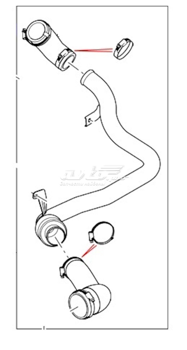 LR041818 Land Rover Патрубок интеркуллера