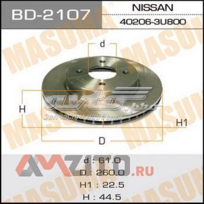 Купить BD2107 Masuma Ротор тормозной