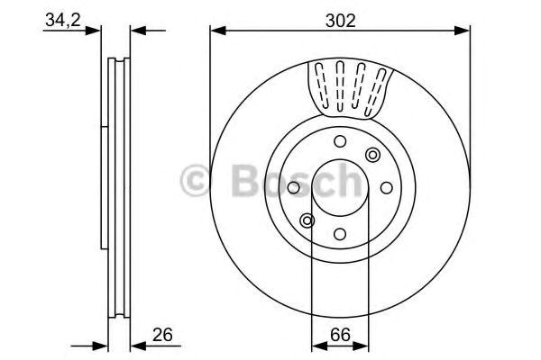986479548 Bosch Диск тормозной передний
