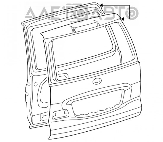 Porta traseira (3ª/5ª porta-malas (tampa de alcapão) para Lexus GX 