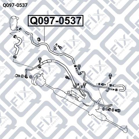 Шланг ГУР низкого давления, от рейки (механизма) к бачку Q-fix Q0970537 цена, от 18.19 USD