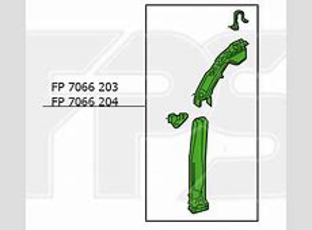 FP7066203 FPS Рамка радиатора левая