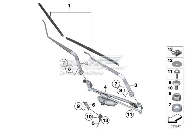 Трапеция дворников BMW 61617350336