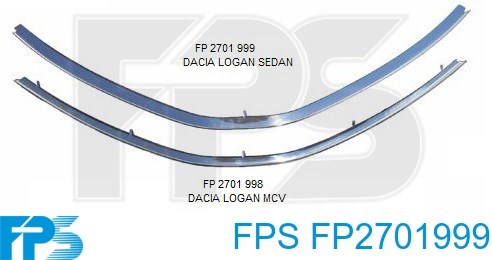 Купить FP2701999 FPS Молдинг решетки радиатора нижний