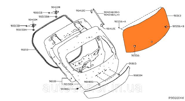 GS5034D22 XYG Стекло двери задка