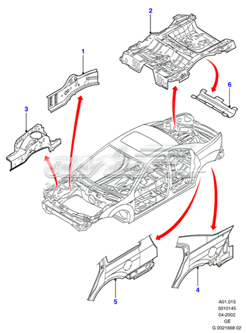 1349244 Ford pára-lama traseiro direito