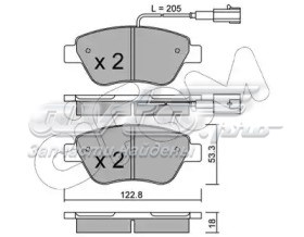 Колодки тормозные передние дисковые CIFAM 8223213