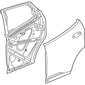 Porta traseira esquerda para Chevrolet BOLT (EV)