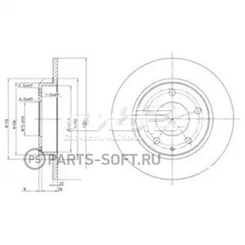 Тормозные диски BG2806 Delphi