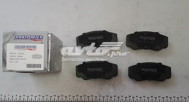 Колодки тормозные задние дисковые TRANSPORTERPARTS 040190