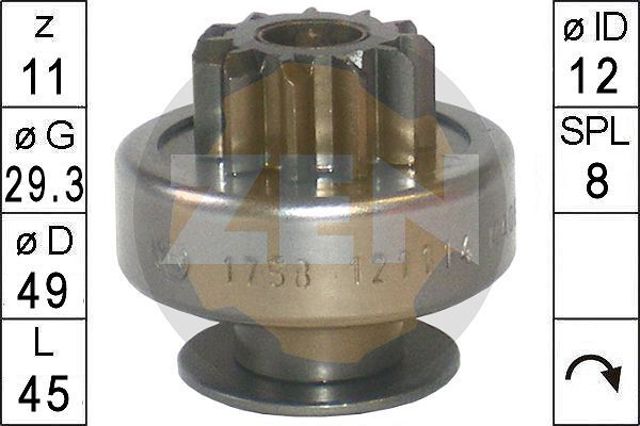 Купить ZN1758 ZEN Бендикс стартера