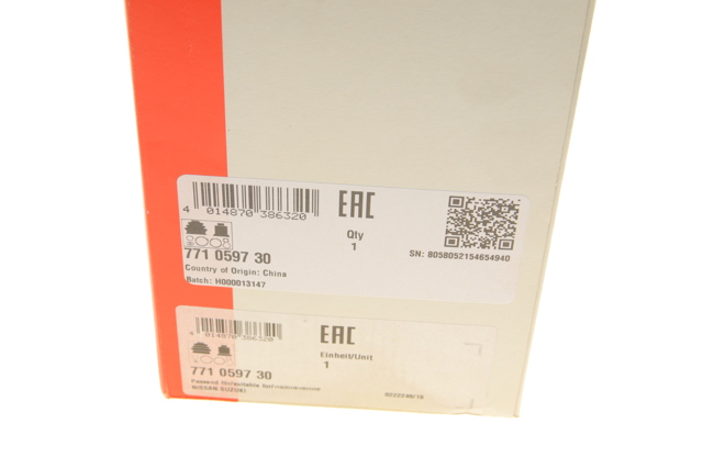 Junta homocinética externa dianteira FAG 771059730 preço, a partir de 87,90 USD