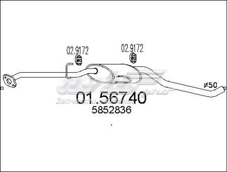 Глушник 0156740 MTS