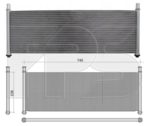 FP 85 A859 FPS radiador de esfriamento de motor