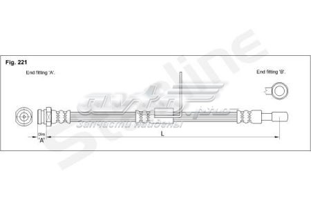 Шланг тормозной передний, левый Starline HAAM1212 цена, от 19.30 USD