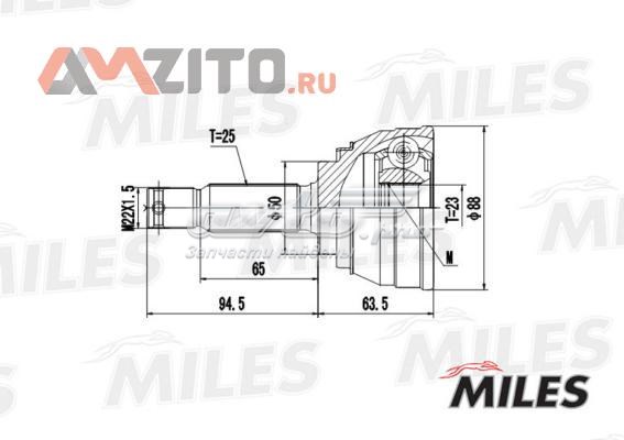 ШРУС наружный передний GA20281 Miles