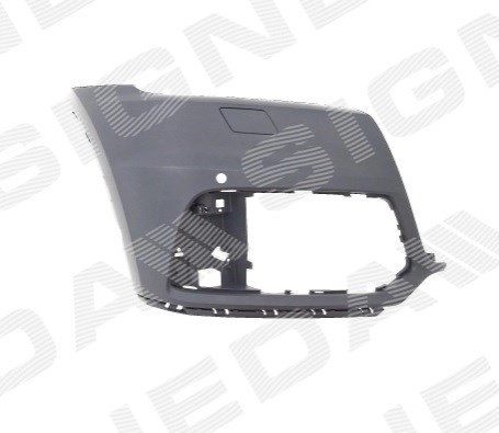 Бампер передний клык правый Signeda PAD04061PBR