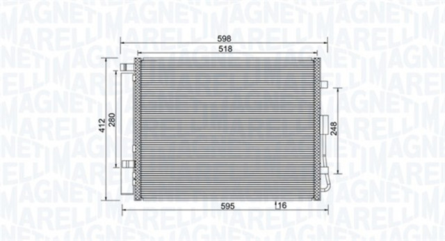 Радиатор кондиционера MAGNETI MARELLI BC984