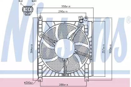 Ventilador (rodete +motor) aire acondicionado con electromotor completo 85415 NISSENS