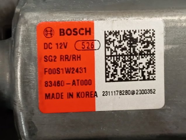 Моторчик стеклоподъемника двери задней, правой Hyundai/Kia 83460AT000