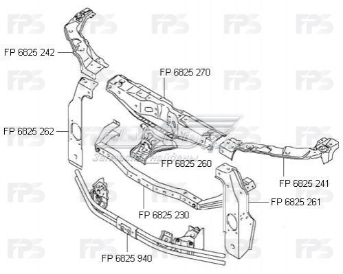Усилитель бампера нижний FPS FP6825230 цена, от 31.67 USD